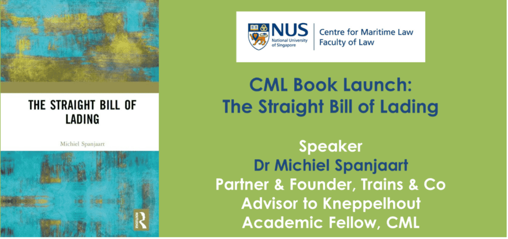 Kneppelhout congratulates Dr. Michiel Spanjaart on the achievement of publishing his 3th book, 'The Straight Bill of Lading.'